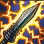 <strong style="color:#62d66c;">Poignard de Statikk</strong><br><stats> 40% vitesse d'attaque<br> 25% chances de coup critique<br> 5% vitesse de déplacement</stats><br><br><unique>Propriété passive UNIQUE - Énergisant :</unique> se déplacer et attaquer permet d'<a href='Energized'>énergiser</a> une attaque. <br><unique>Propriété passive UNIQUE - Électrochoc :</unique> vos attaques énergisées infligent <magicDamage>120 pts de dégâts magiques supplémentaires</magicDamage>. Vos effets énergisés frappent 7 cibles. Poignard de Statikk