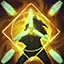 <b>Comeuppance</b> <br> <i>Akshan locks onto an enemy champion and starts storing bullets. When released, he fires all stored bullets, dealing damage based on missing health to the first champion, minion, or structure hit.</i>