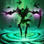 A murder of crows flock wildly around Fiddlesticks, dealing damage per second to all enemy units in the area. Crowstorm