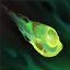 Kog'Maw launches a corrosive projectile which deals magic damage and corrodes the target's armor and magic resist for a short time. Kog'Maw also gains additional attack speed. Caustic Spittle