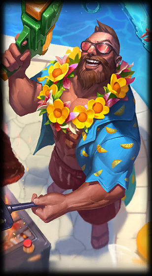 Gangplank fiesta en la piscina