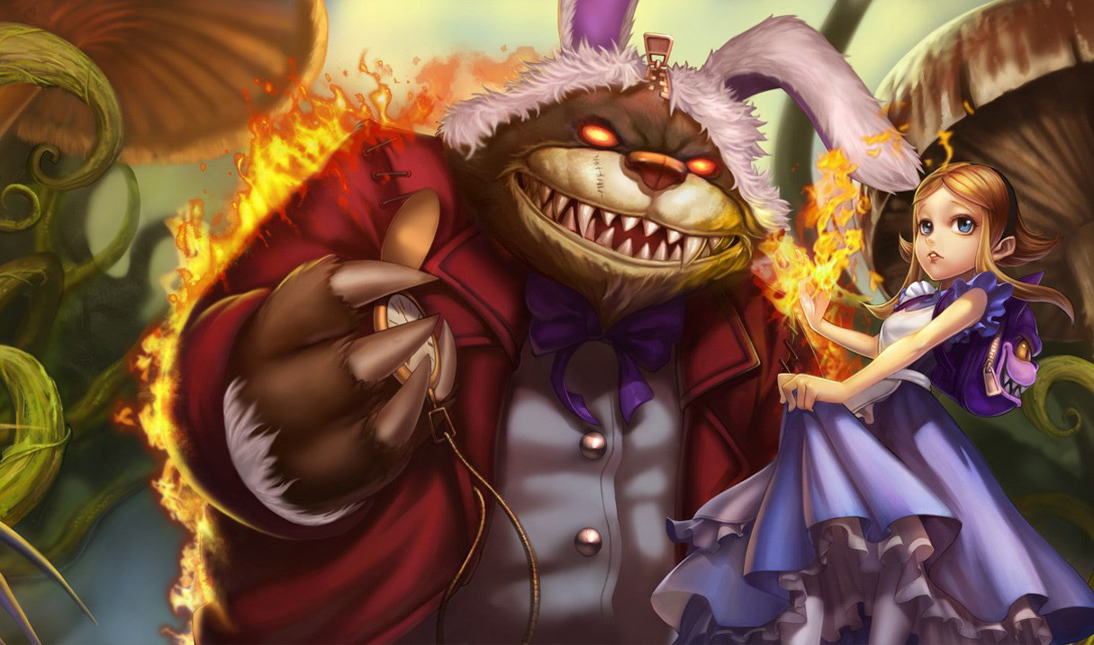 Splash art for Annie in Wonderland skin