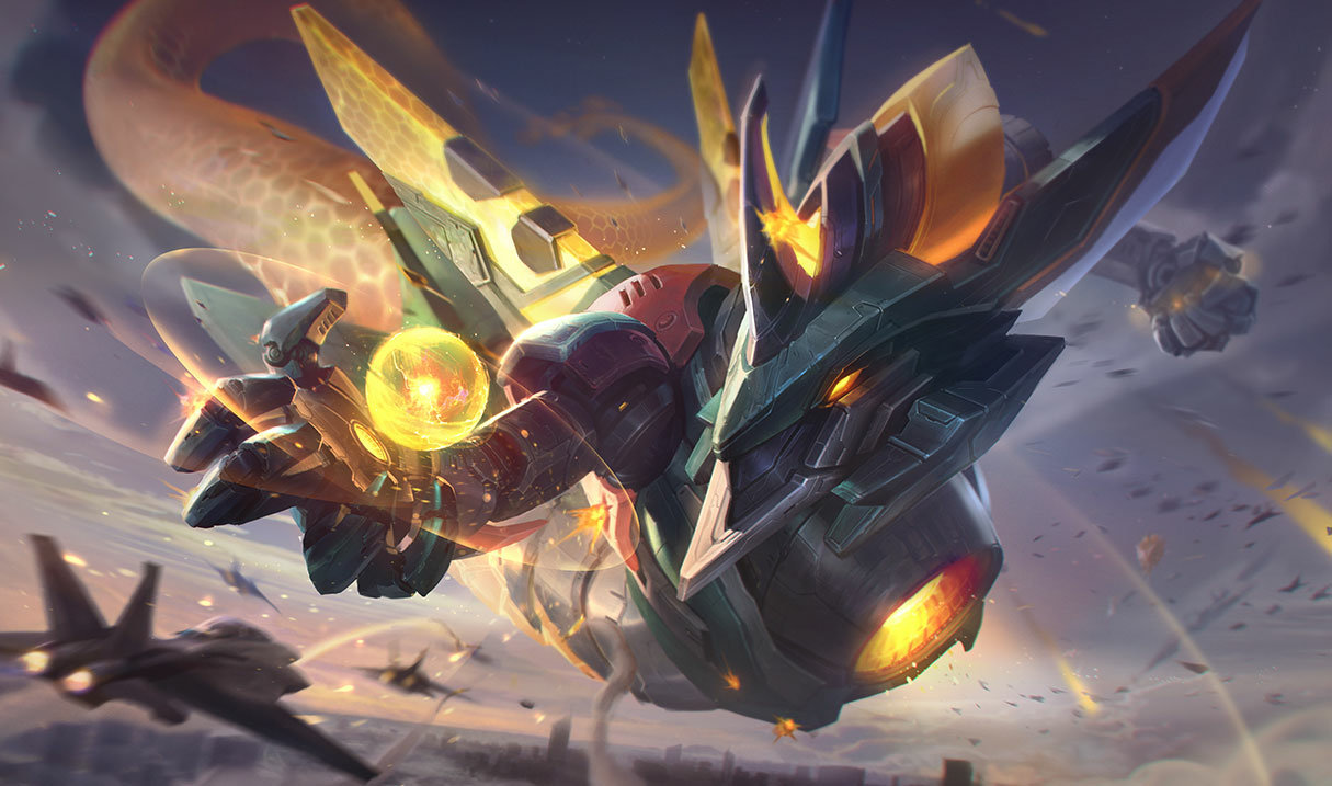 Splash art for Mecha Aurelion Sol skin