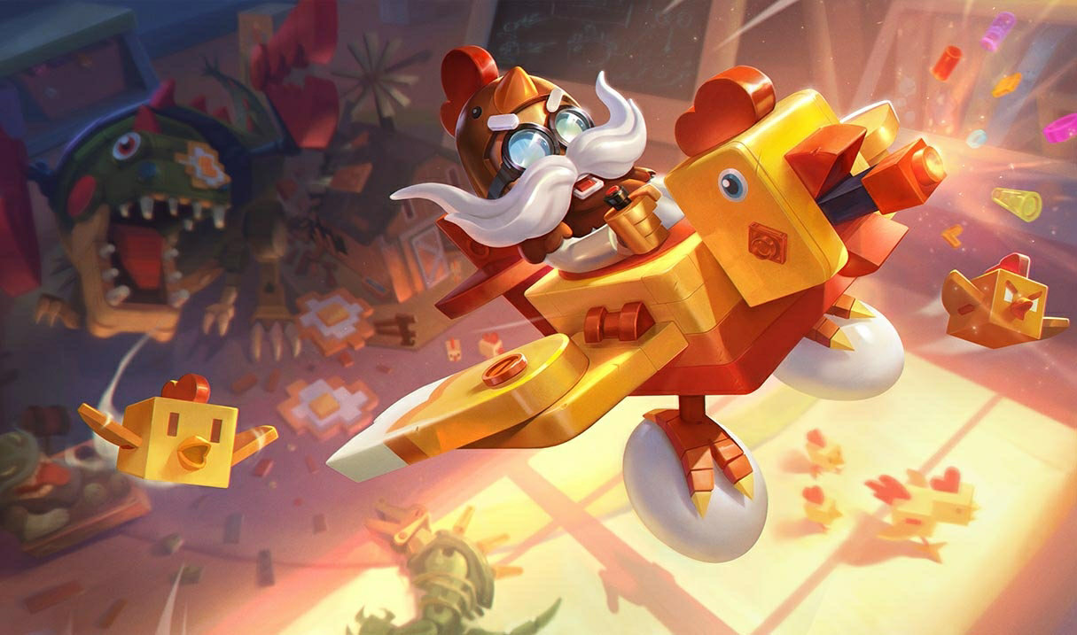 Splash art for Brick Toy Corki skin