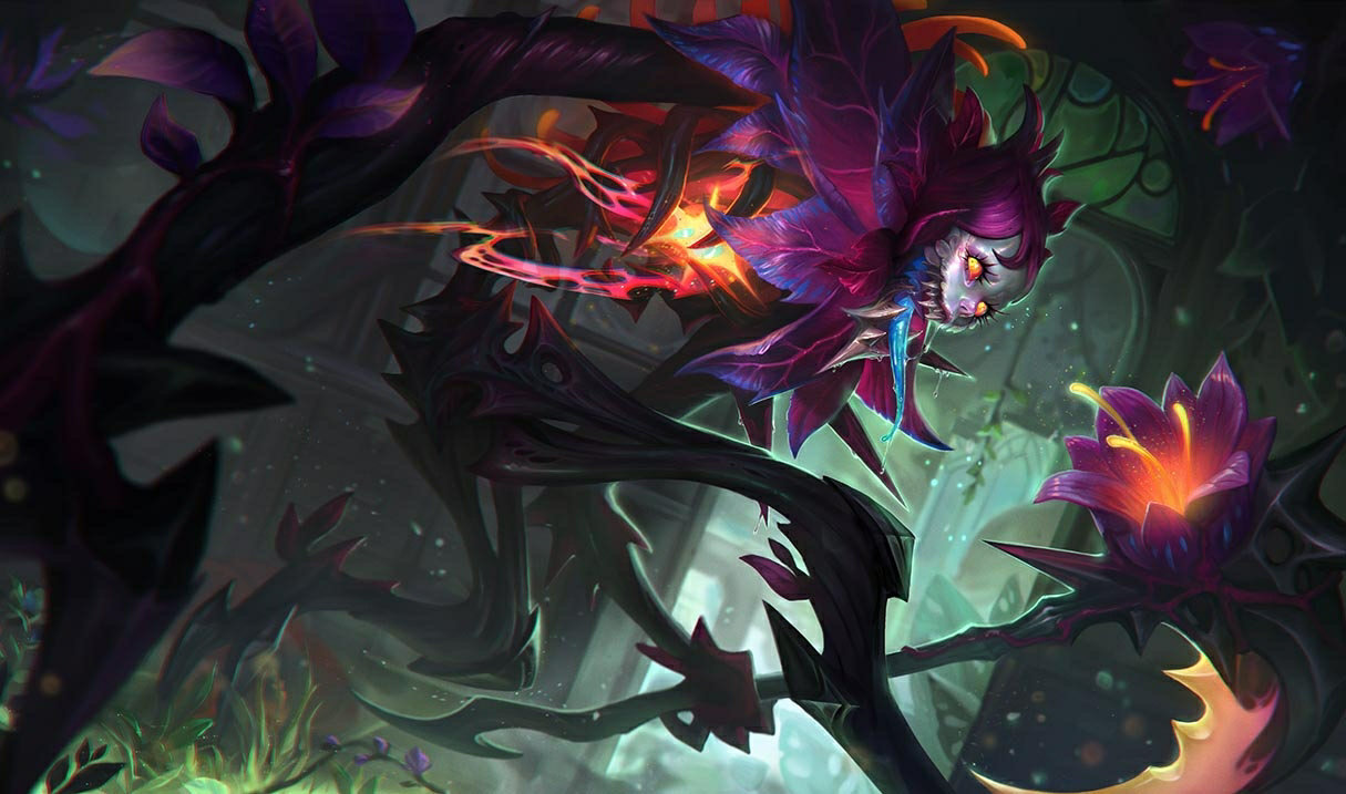Splash art for Flora Fatalis Fiddlesticks skin