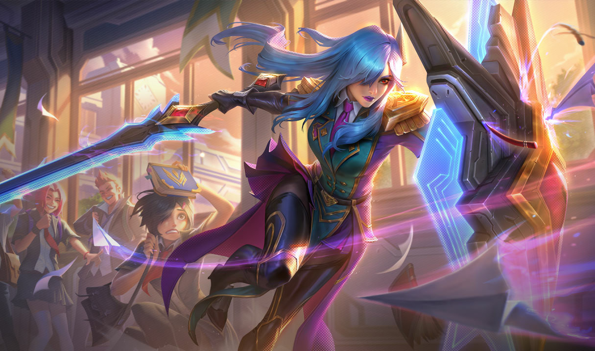 Splash art for Battle Academia Leona skin