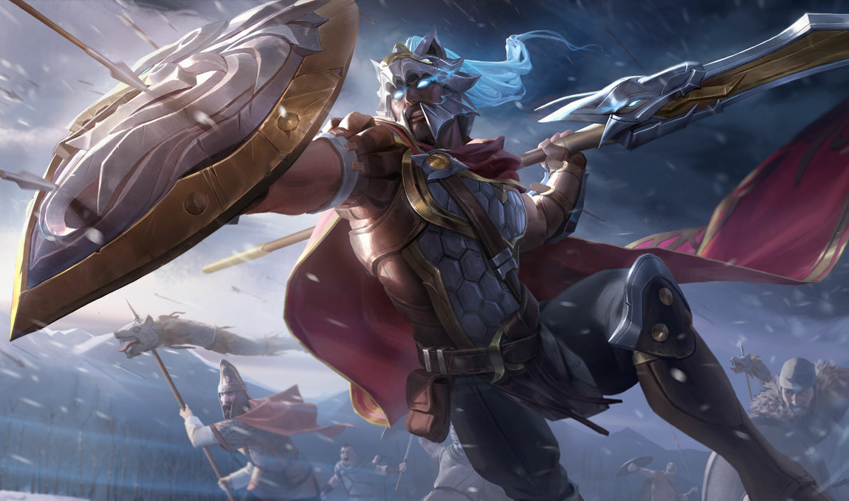 Splash art for Glaive Warrior Pantheon skin