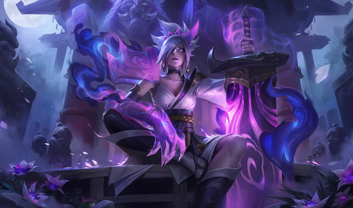 Splash art for Spirit Blossom Riven skin