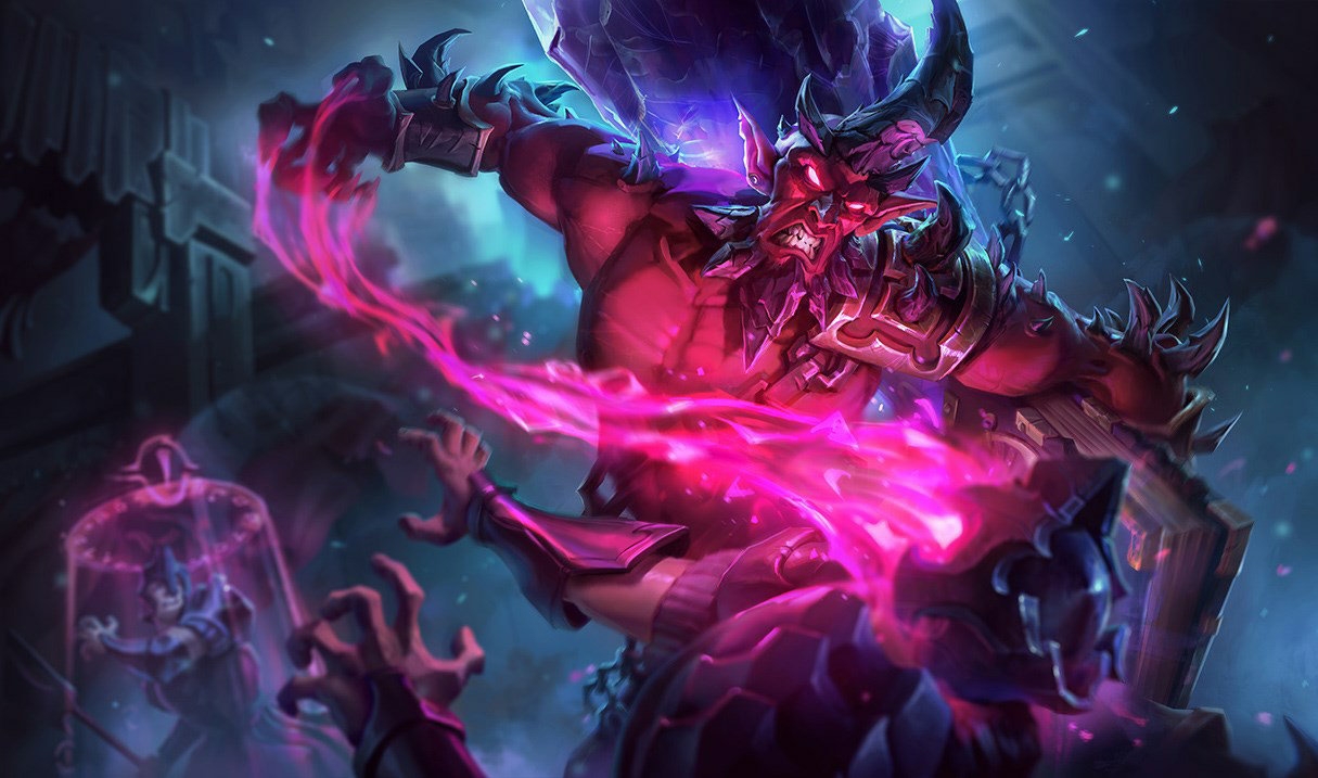 Splash art for Dark Crystal Ryze skin