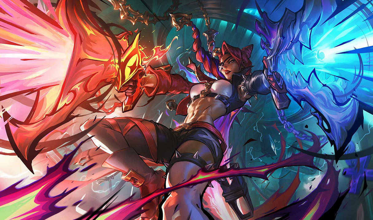 Splash art for Soul Fighter Samira skin