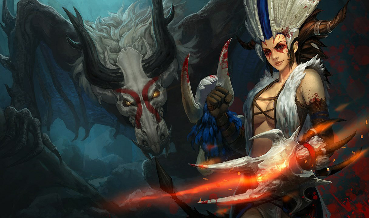 Splash art for Boneclaw Shyvana skin