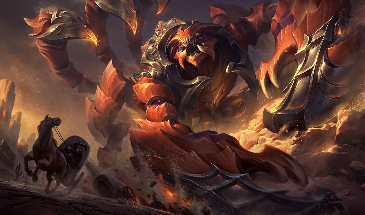 Splash art for Sandscourge Skarner skin