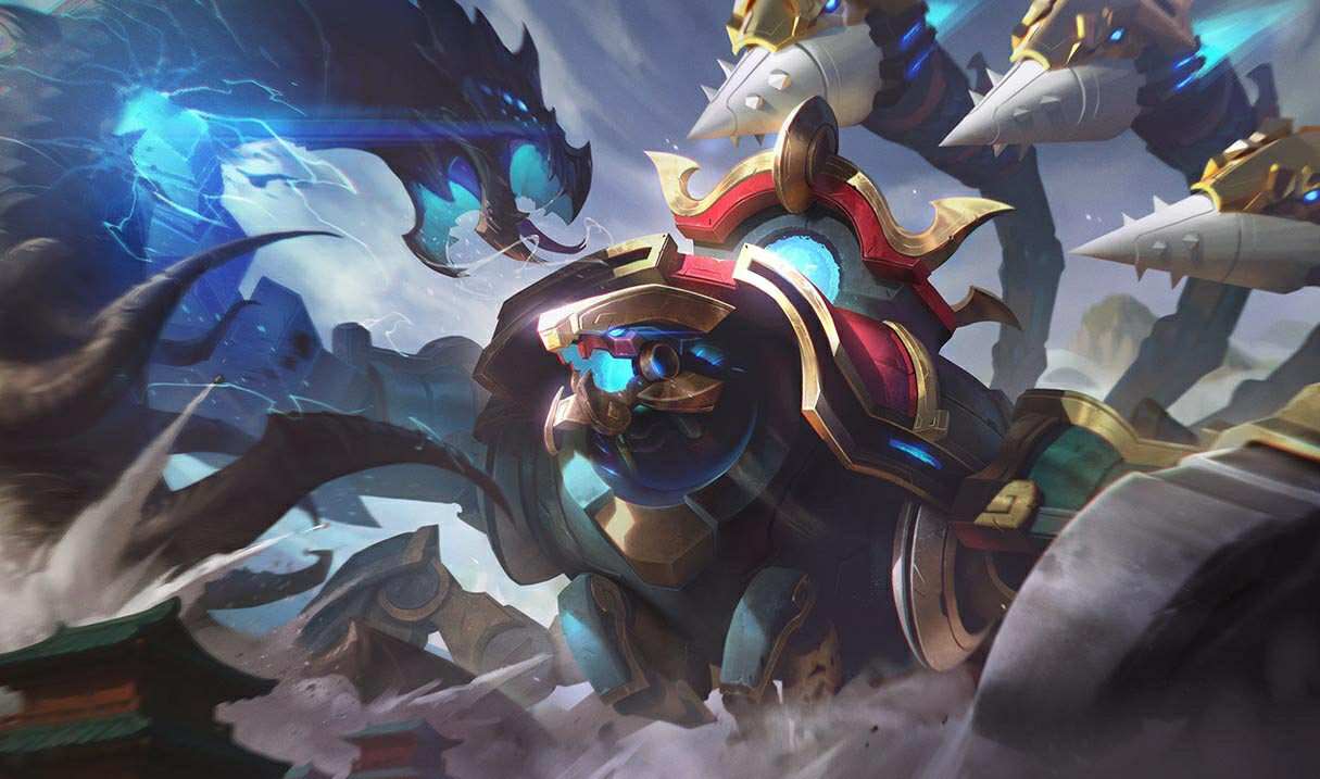 Splash art for Mecha Kingdoms Skarner skin